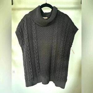 NWT Lilla P Cable Knit Poncho Sweater